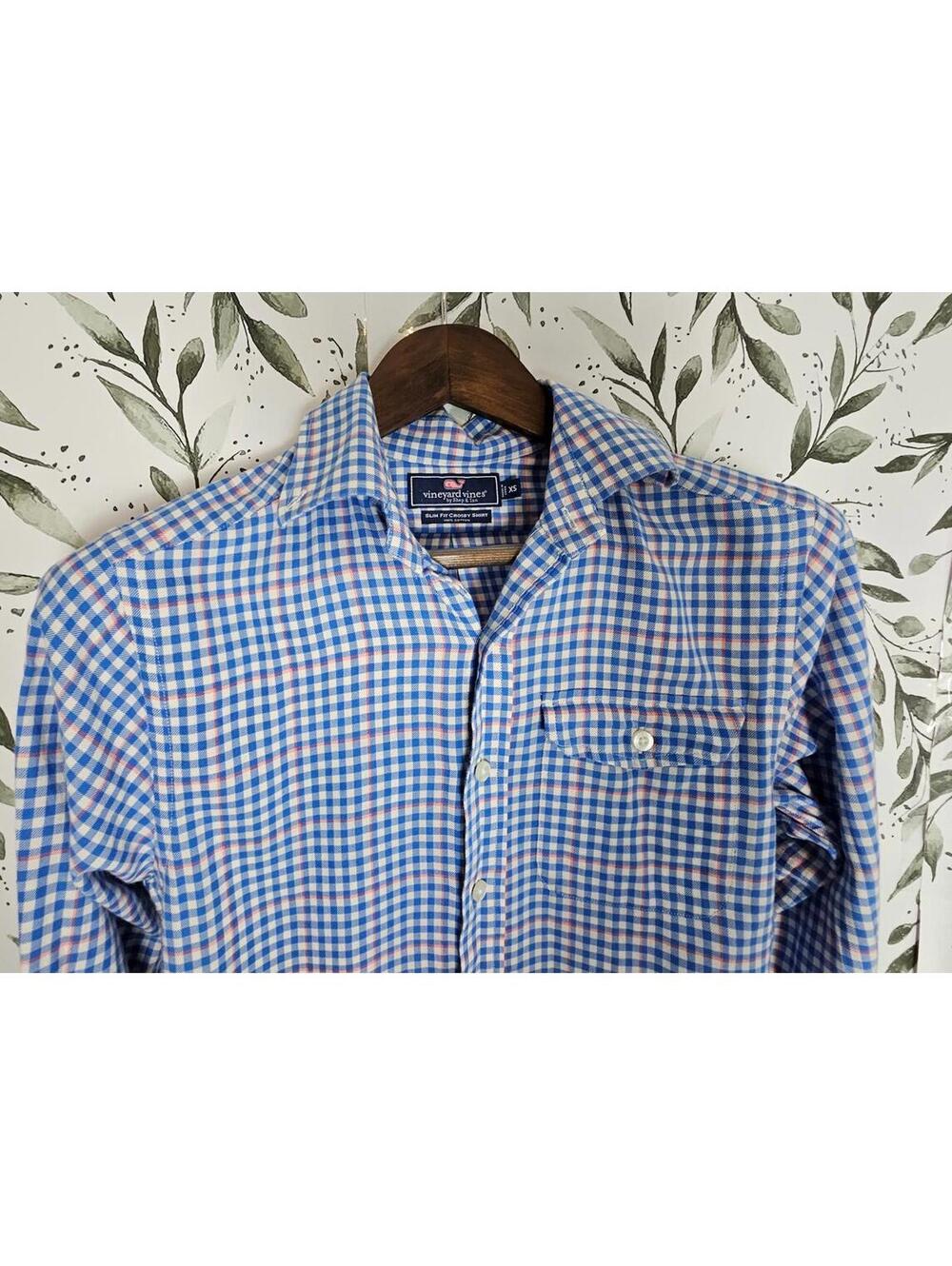 Vineyard Vines Collar Shirt Blue Mens Size XS